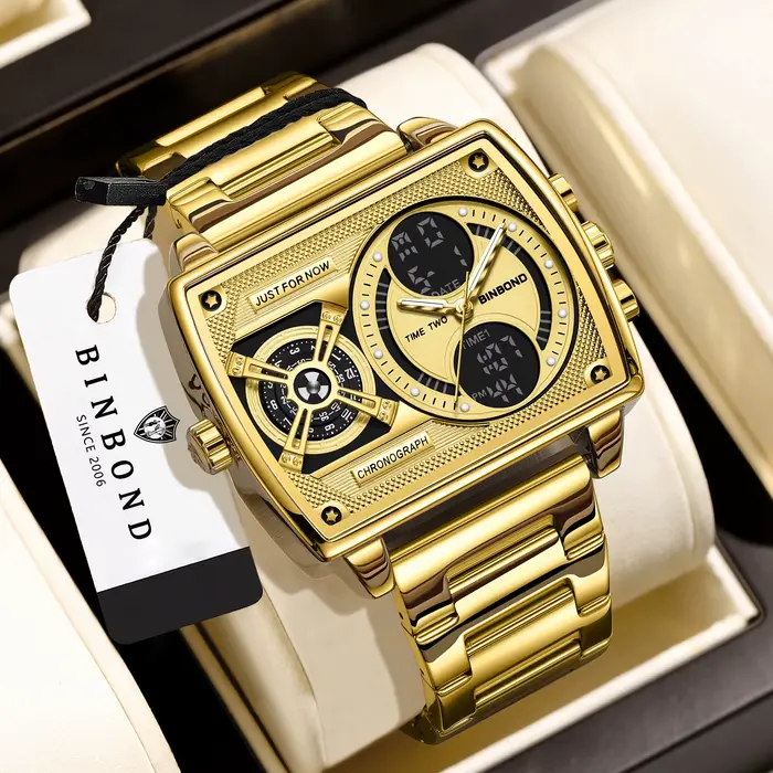 Montres à quartz précises multifonctions BINBOND pour hommes