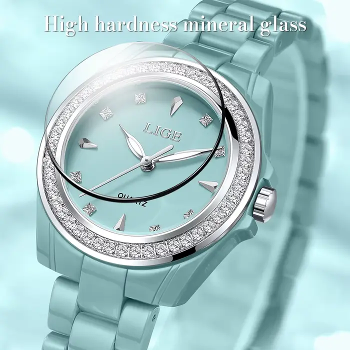 LIGE montre pour femme 2026 nouvelle céramique élégante