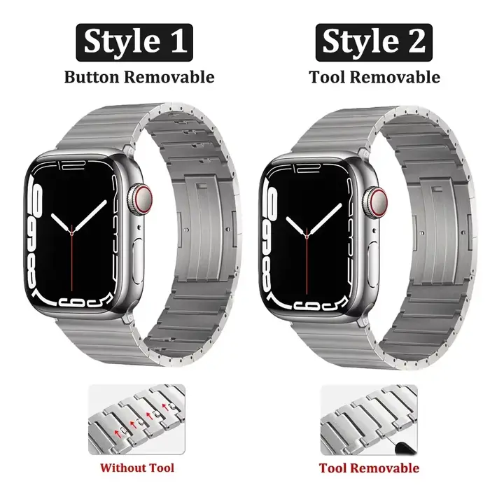 Bracelet à maillons en titane pour Apple Watch Ultra 2 49mm 41 45mm 42 44mm 46 40mm