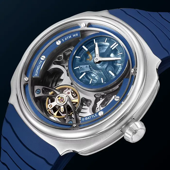 Montre mécanique automatique squelette tendance pour homme