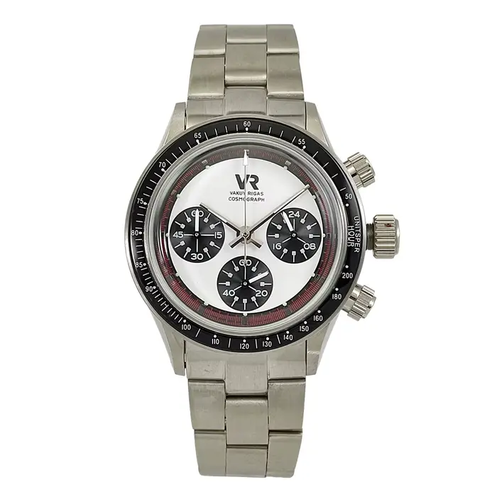 Montre à quartz Vakuy vintage panda, cadran contrasté, seconde aiguille, réplique Paul Newman Dayton