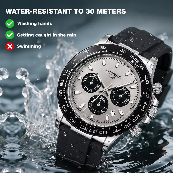 Montre à quartz pour homme MOBWOL de luxe