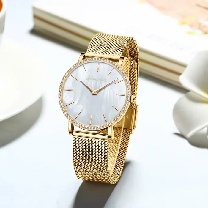 Reloj Mujer mouvement à Quartz japonais montre de luxe pour femmes strass en acier inoxydable mode boîte-cadeau étanche dames montre-bracelet