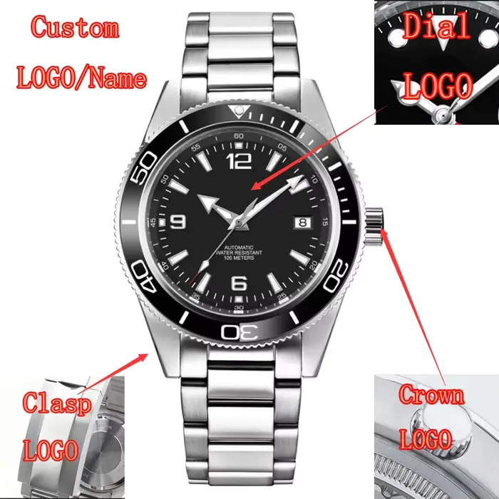 Logo de montre personnalisé pour homme