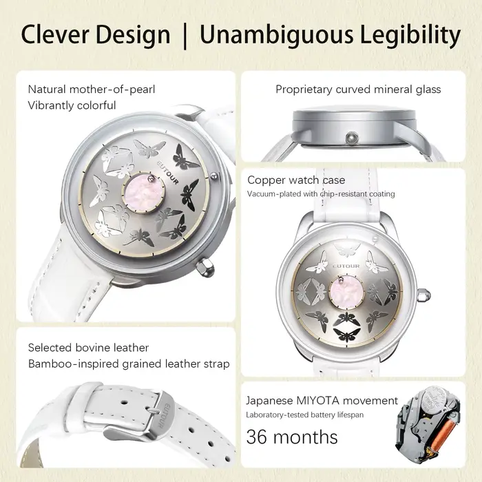 EUTOUR 2025 montre magnétique papillon élégante pour femmes thème de jardin d'été accessoire élégant