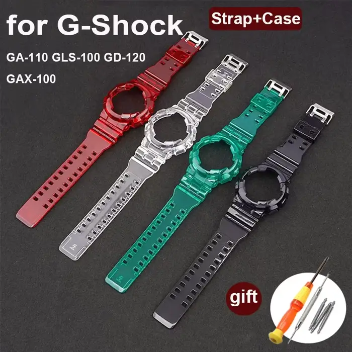 Pour Casio g-shock GD-100/110/120 GA-100/110/120 GAX-100 GLS-100 Kit de boîtier de Bracelet en Silicone