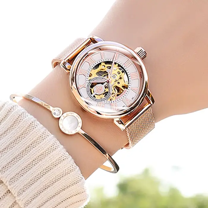 Montre Squelette Automatique MG.ORKINA Pour Femmes Occasions Spéciales Valentin Noël Nouvel An Cadeau Carnaval Festival