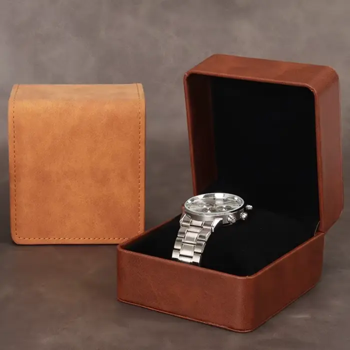 Boîte à montres en cuir de luxe élégante pour hommes occasionnels spéciaux cadeau de collection de montres