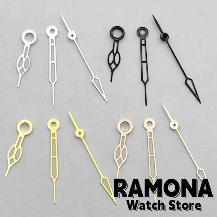 Aiguilles de montre Ramona en vert Shoous pour montres à mouvement automatique pour femmes et hommes, aiguilles interchangeables lumineuses pour horloges automatiques et montres mécaniques