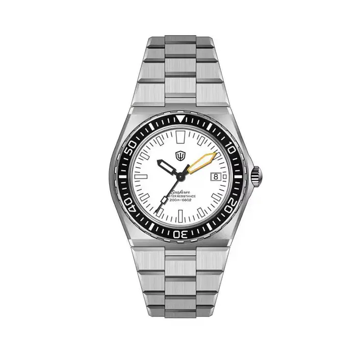 Watchdives WD0017 Montre de plongée à quartz 41 mm, verre saphir, étanche 200 m, Ronda 515 VH31, sec
