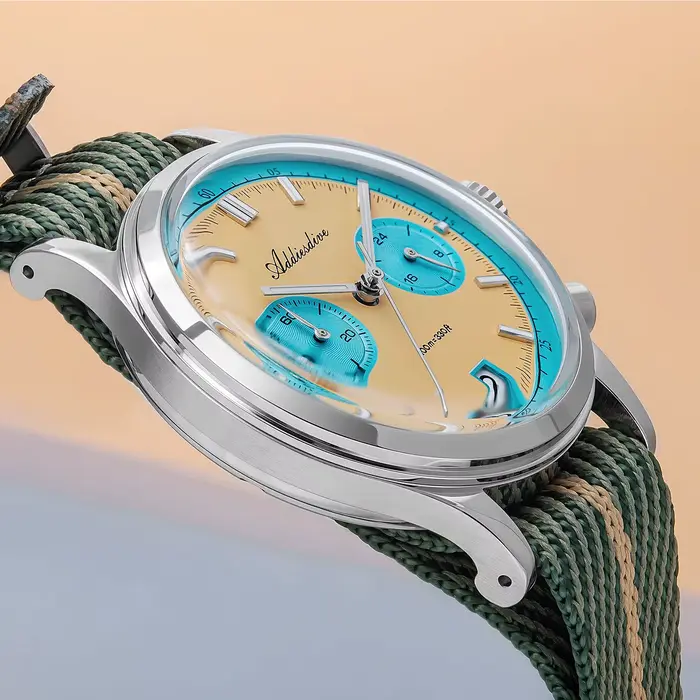 ADDIESDIVE offre spéciale AD2095 montres pour hommes multifonction chronographe 38mm AR revêtement