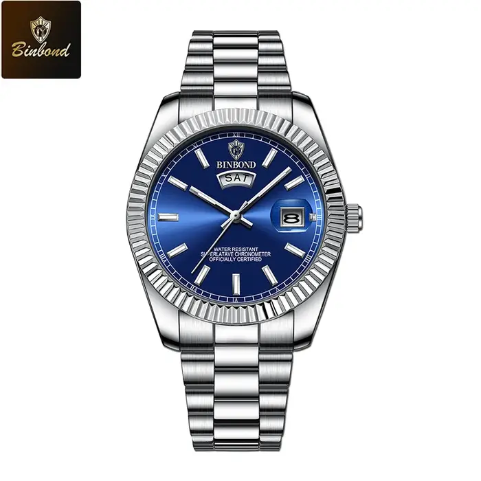 BINBOND hommes montre à Quartz haut de gamme sport