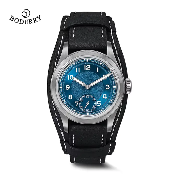 Montre de terrain vintage Boderry HOU H1 - Montre-bracelet mécanique automatique - Cadeau d'anniversaire élégant pour homme - Parfait pour un petit ami