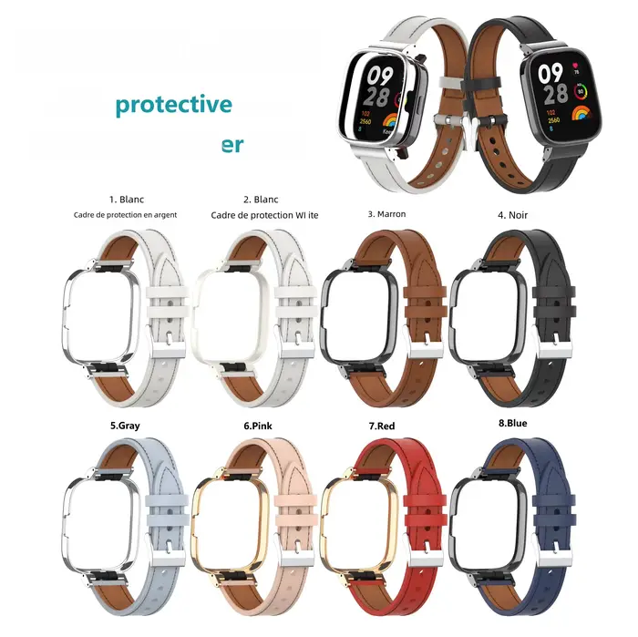 Bracelet en cuir ultra-fibre pour Red Rice Watch 1 2 3