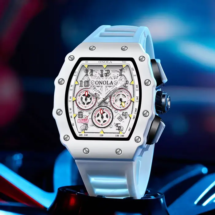Montre Tonneau Décontractée pour Homme
