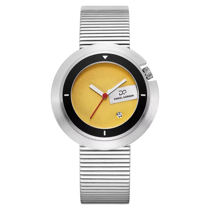 Montre à Quartz Daniel Gorman VX32E Acier Inoxydable Bracelet Maille Milanaise Cadran Saphir Lumineux Occasions Spéciales Homme