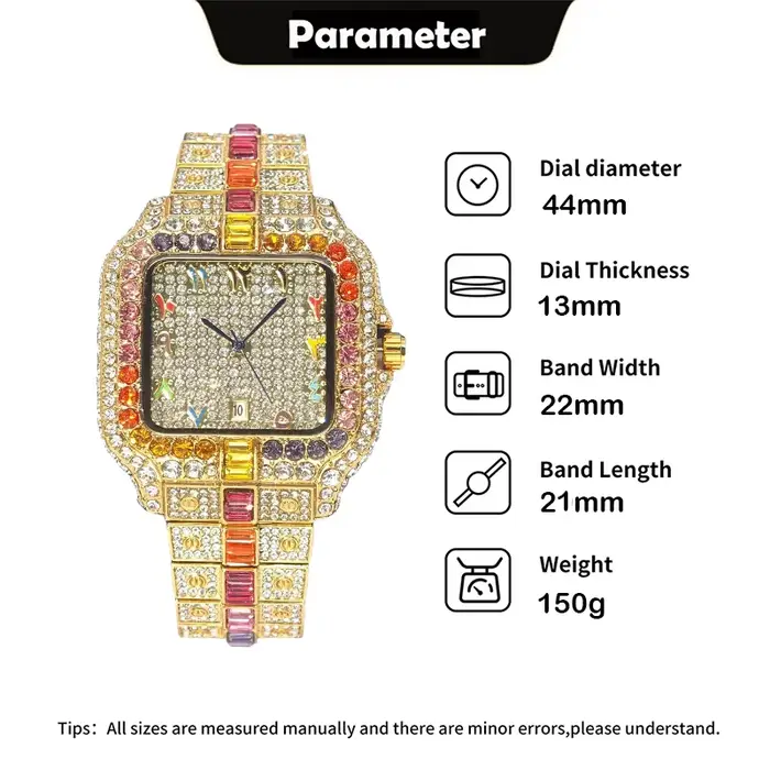 Montre UNIGUET Rainbow Diamond pour Homme