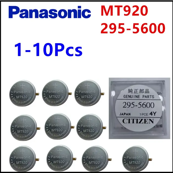 Original Panasonic 295-5600 MT920 295 5600 MT 920 295-56 295 56 cinétique Eco-Drive montre batterie 