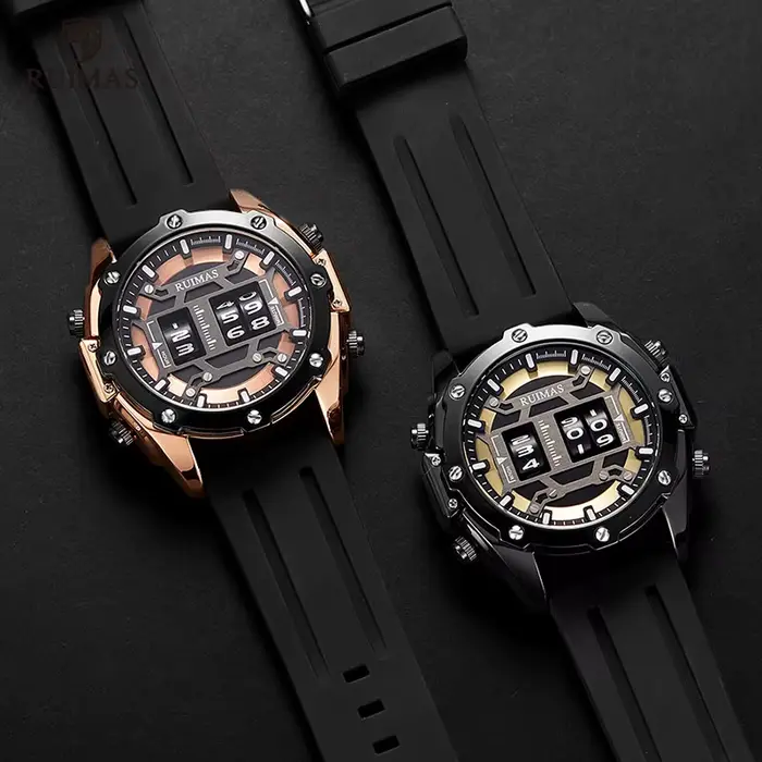 RUIMAS – montre-bracelet de luxe à Quartz numérique pour hommes