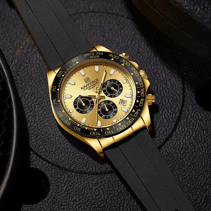 Montre Naviforce NF8054 Quartz Résistante à l'Eau Chronographe pour Hommes Occasions Spéciales Activités Physiques