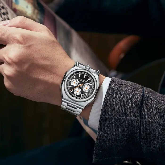 Montres créatives de luxe décontractées en argent pour hommes