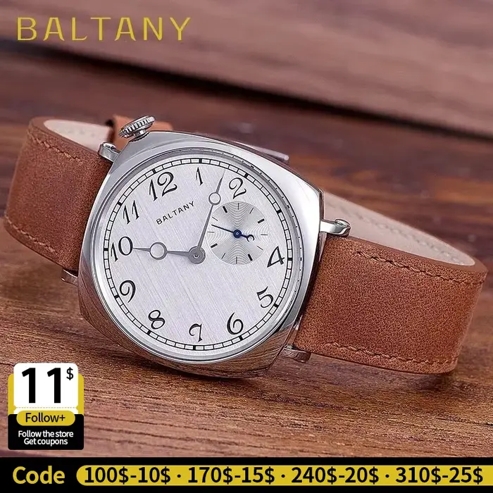 Baltany Quartz 1921 montres homme S4072 montres-bracelets à rappel abordables saphir cristal
