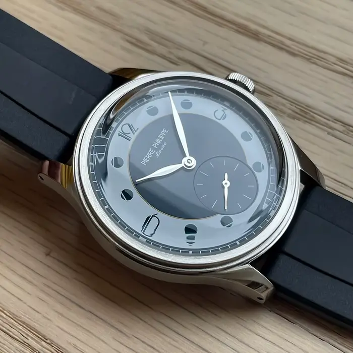 38mm PIERRE PHILIPPE montre formelle cadran bleu rétro flèche pilote