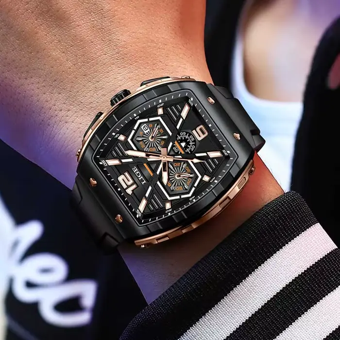 Relogio Mascul37LIGE-Montre-bracelet à quartz étanche pour homme