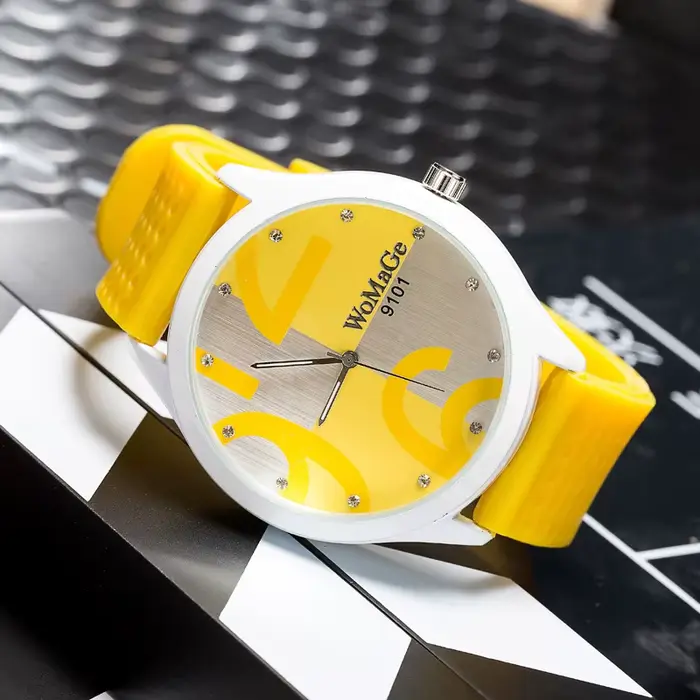 Womage montre femmes vert montres mode grand nombre