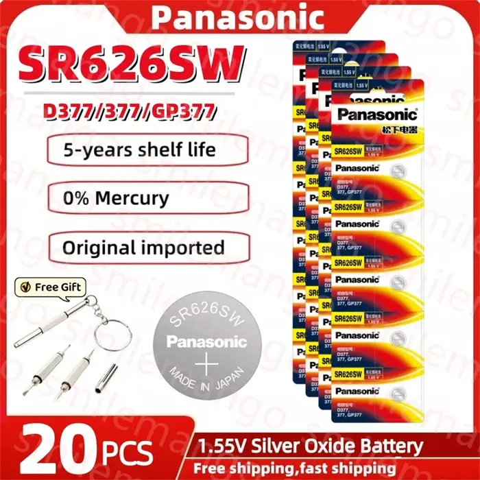 Pile de montre Panasonic Sr626sw 377 1
