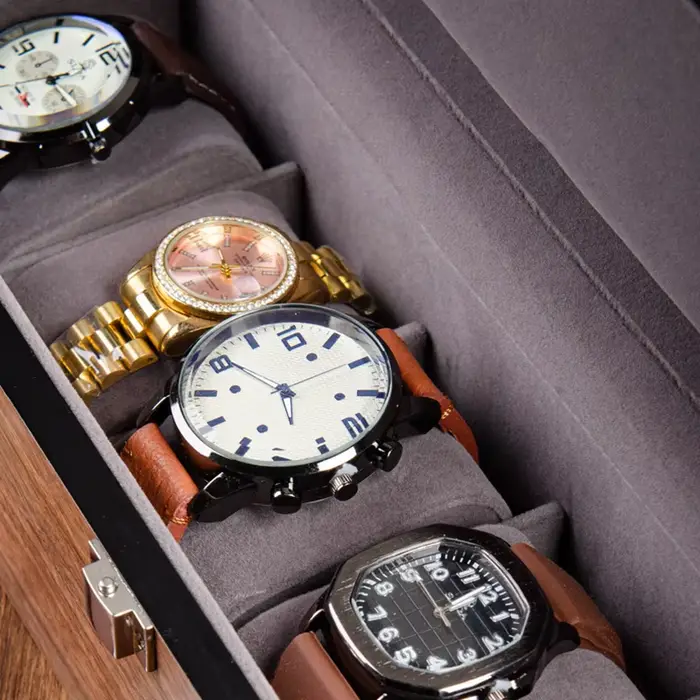 Boîte de montre en bois boîtier