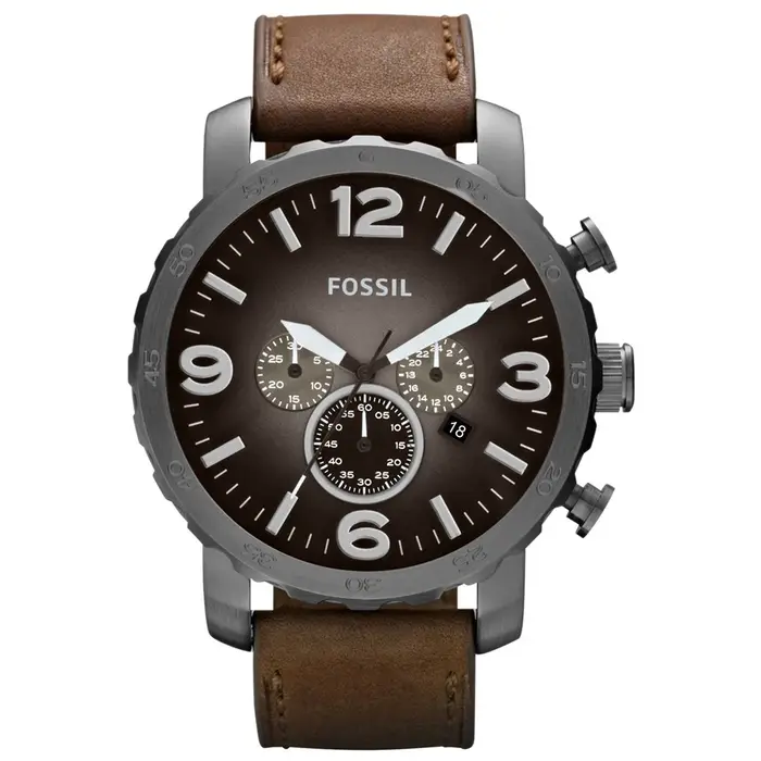 Montre chronographe surdimensionnée en acier inoxydable fumé à quartz pour homme grandes occasions spéciales et aventures