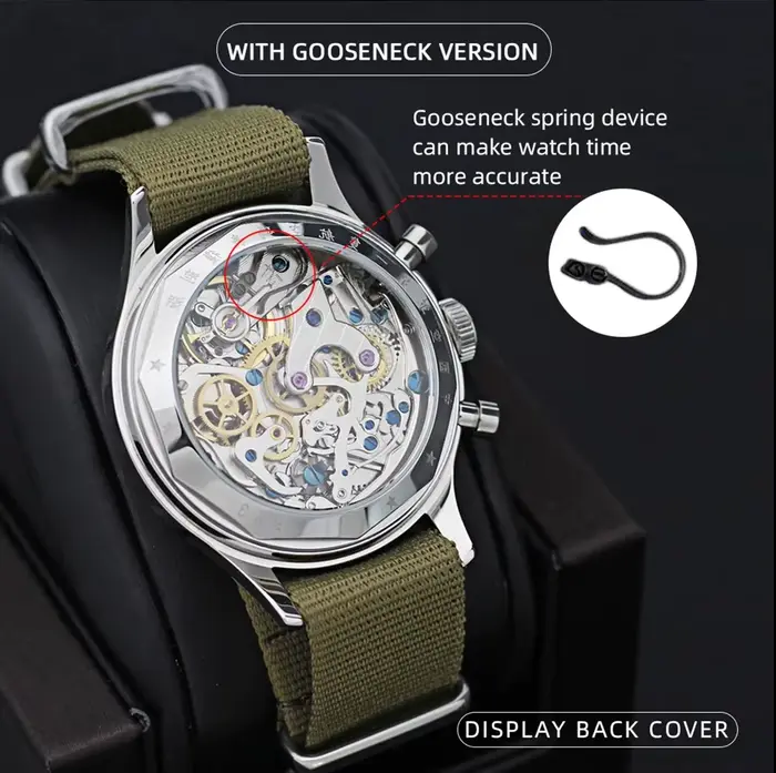 Montre mécanique pour homme Red Star Retro 1963 Chronographe ST1901