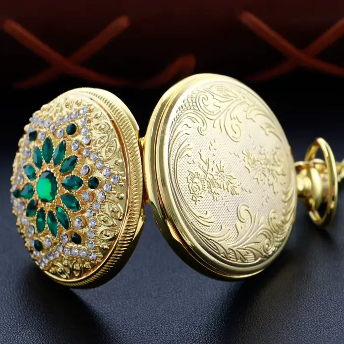 Montre de poche de luxe en or et diamant