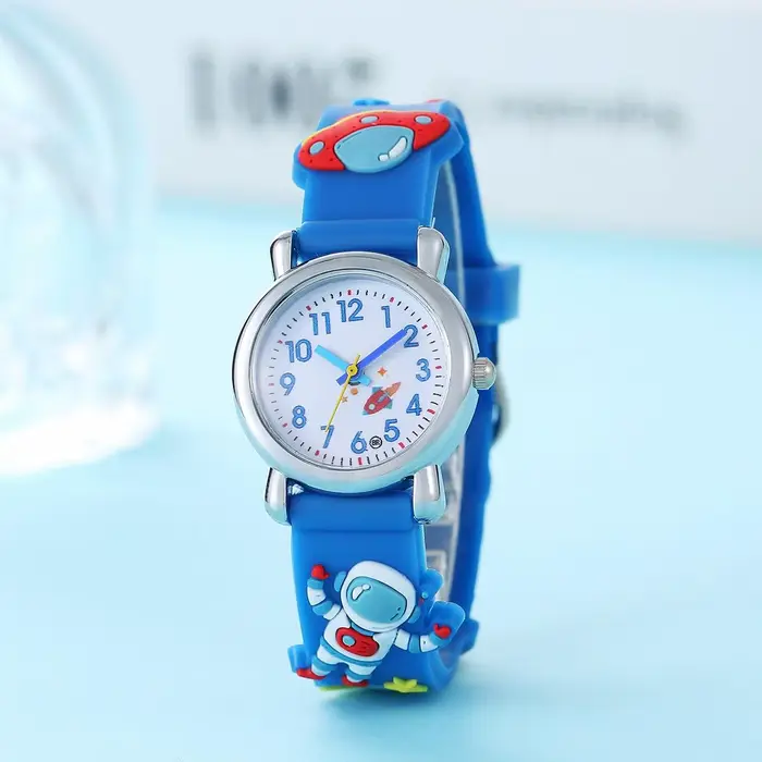 Nouvelle montre à Quartz d'astronaute ovni de dessin animé pour enfants étudiants