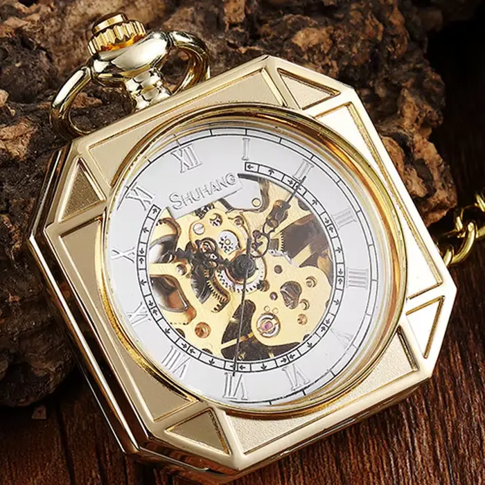 Montre de Poche Mécanique en Or pour Homme et Femme