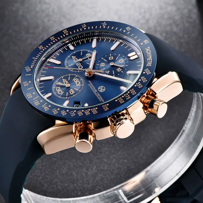 Montre Quartz Automatique Hommes Élégante Multifonctionnelle Occasions Spéciales Étanche Robuste Chronomètre Mode Décontracté