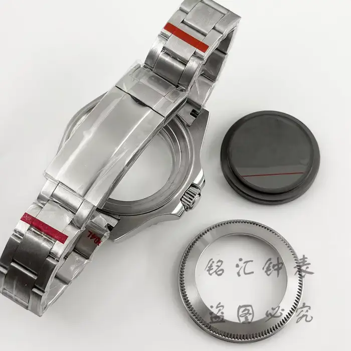 Boîtier de montre en acier inoxydable argenté 44MM SEA Big DEEP Homage avec verre saphir