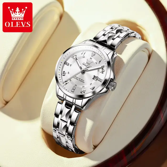 Montres pour femmes OLEVS 2910, montre à quartz élégante et originale pour femmes, acier inoxydable,