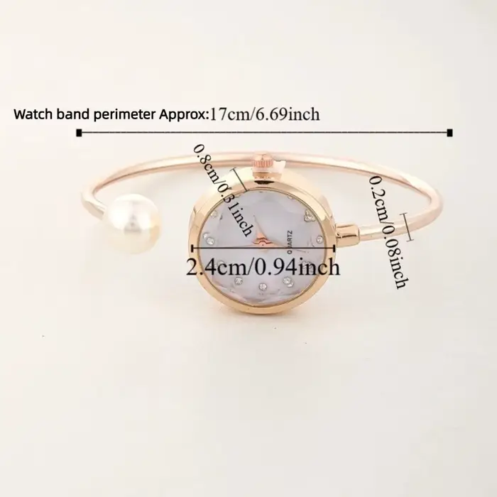 Montre-bracelet élégante à perles