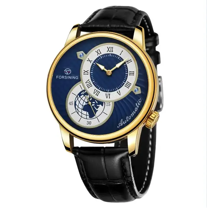 Nouvelle mode Sport course Design or noir hommes montres haut de gamme de luxe mâle automatique mécanique