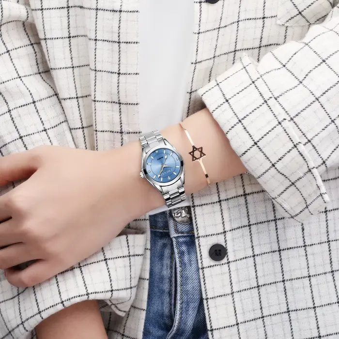 Montre CHENXI en acier inoxydable pour femme avec mouvement quartz résistante à l'eau pour différentes occasions spéciales