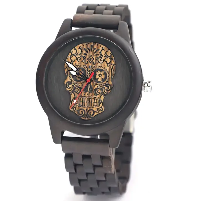 Montre en bois massif naturel | Montre en bois faite à la main