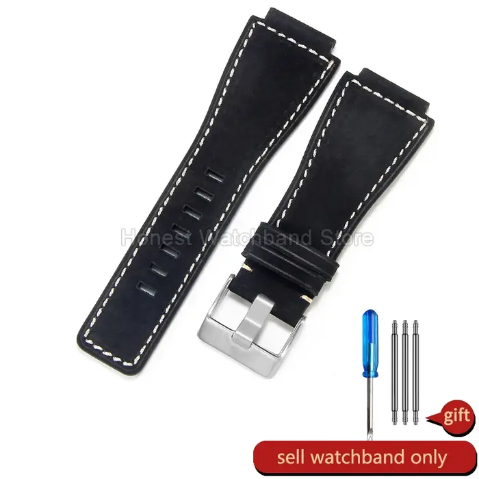 Bracelet de montre en cuir de vache véritable