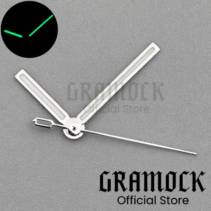 GRAMOCK NH35 BGW9/vert aiguilles de montre lumineuses Rose argent or rouge bleu pointeurs