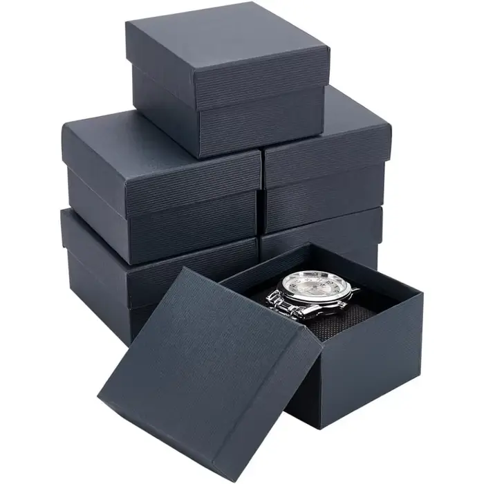 Boîte-cadeau de rangement de montre en carton Kraft