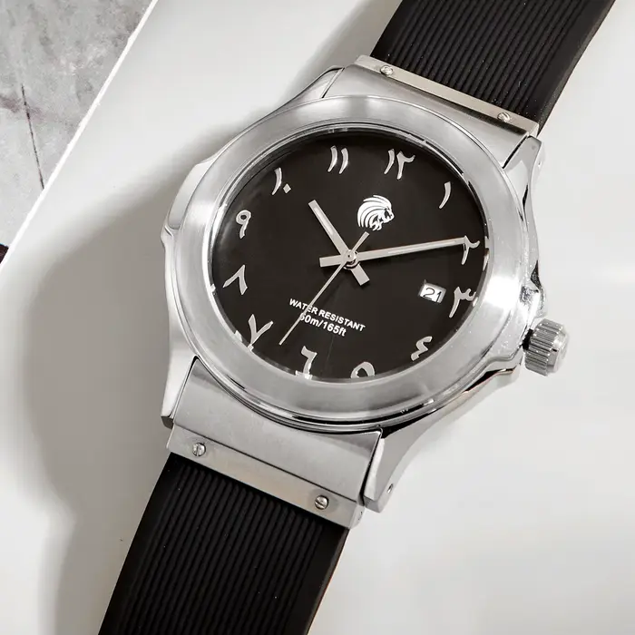 Montre Arabe de Marque avec Boîtier Entièrement en Acier Inoxydable