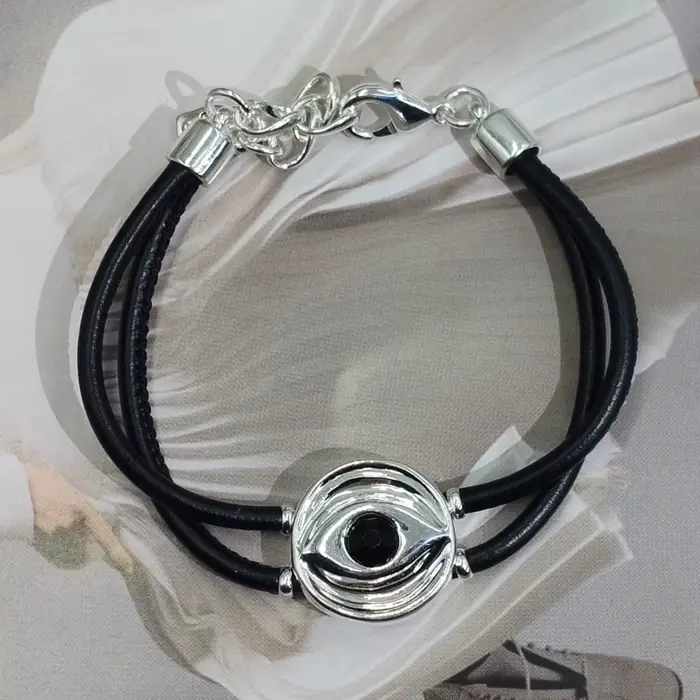 Bracelet en cuir double couche avec pierre de naissance colorée bijou unisexe moderne et élégant pour femmes et hommes occasions spéciales