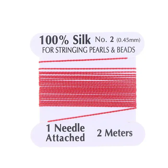2 #   Cordon en soie naturelle fait main de 0,45 mm, pour la création de bijoux, perles, cordes, fil