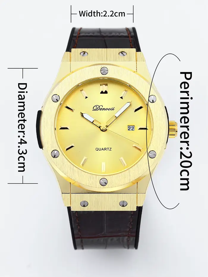 Montre de mode pour homme - Bracelet en cuir